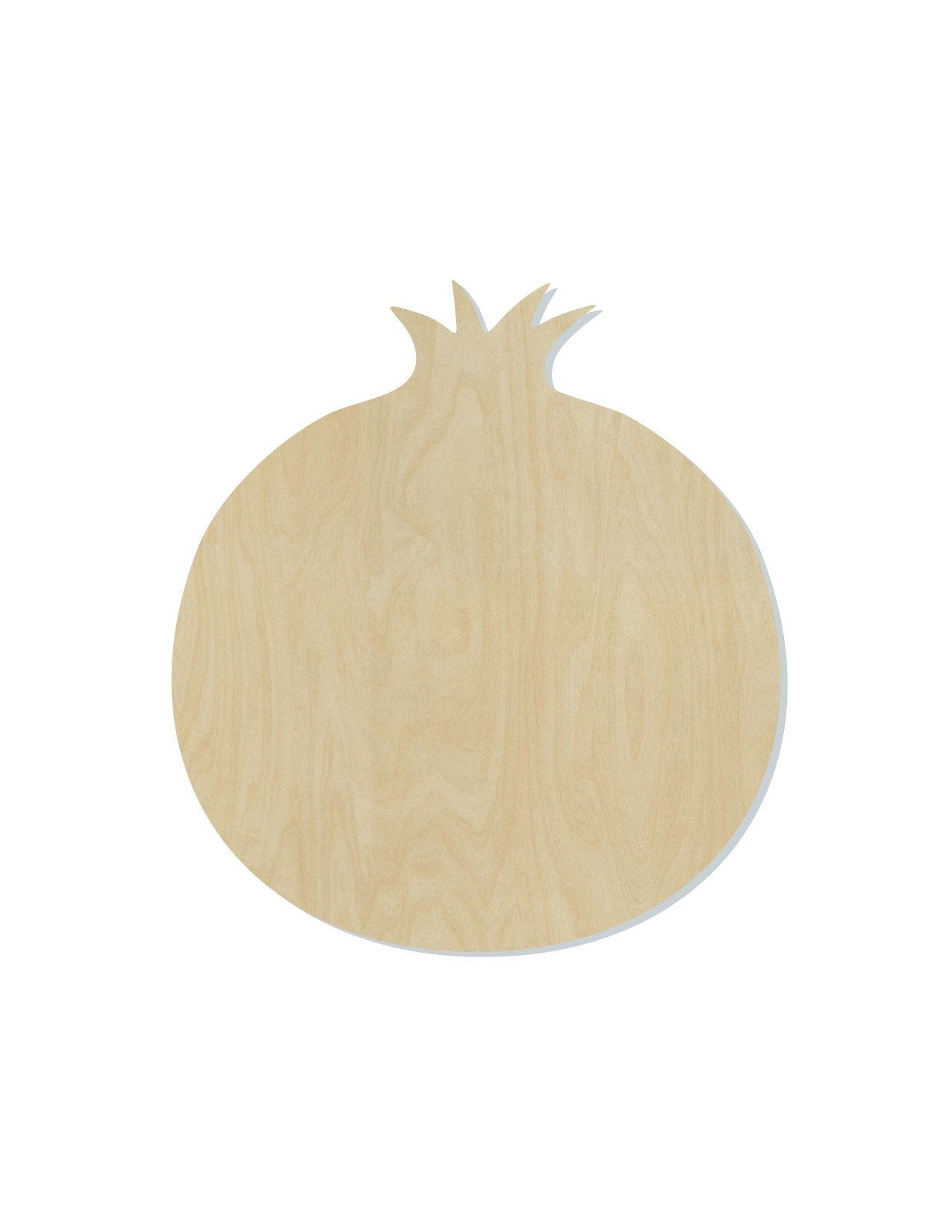 Pomegranate wood shape wood cutouts food cutouts food shapes DIY Paint #1872 - Multiple Sizes Available - Unfinished Wood Cutout Shapes