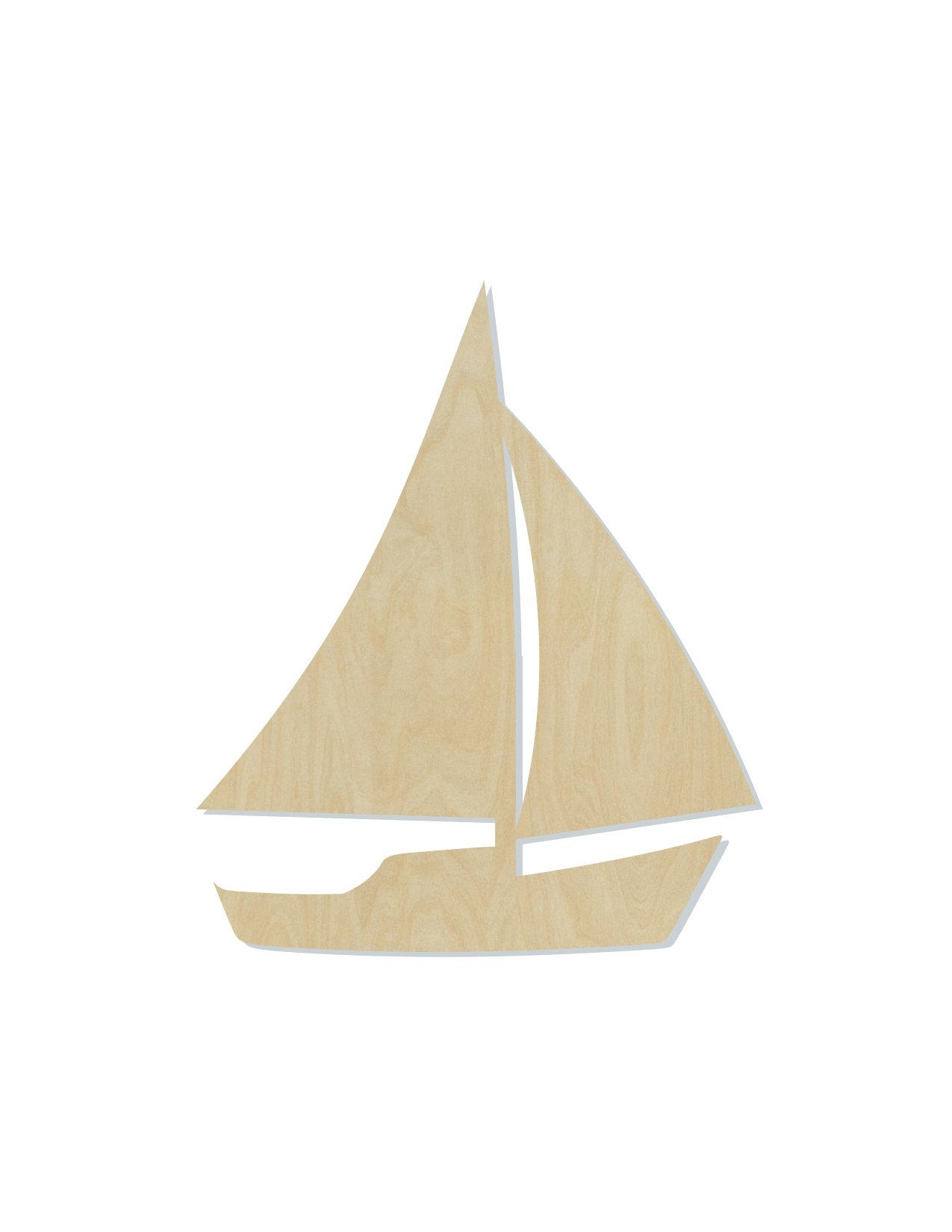 Sailboat wood shape wood cutouts Sailing Ocean Boat DIY Paint kit #1947 - Multiple Sizes Available - Unfinished Wood Cutout Shapes