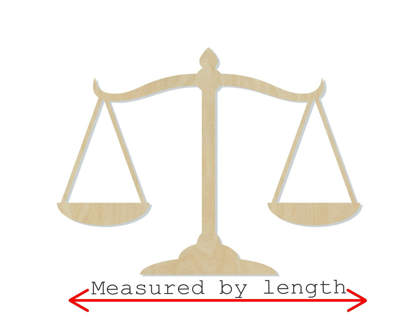 Scales of Justice wood shape wood cutouts Court Judge DIY paint kit #1964 - Multiple Sizes Available - Unfinished Wood Cutout Shapes