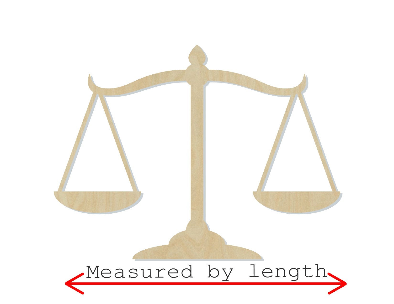 Scales of Justice wood shape wood cutouts Court Judge DIY paint kit #1964 - Multiple Sizes Available - Unfinished Wood Cutout Shapes