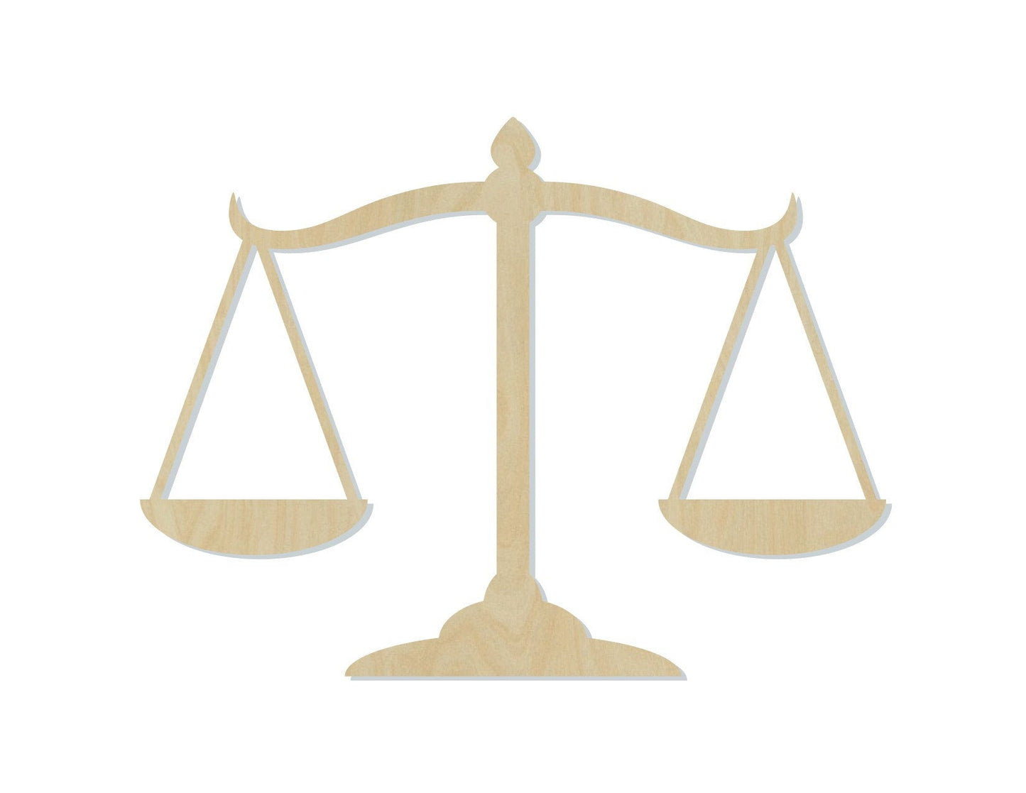 Scales of Justice wood shape wood cutouts Court Judge DIY paint kit #1964 - Multiple Sizes Available - Unfinished Wood Cutout Shapes