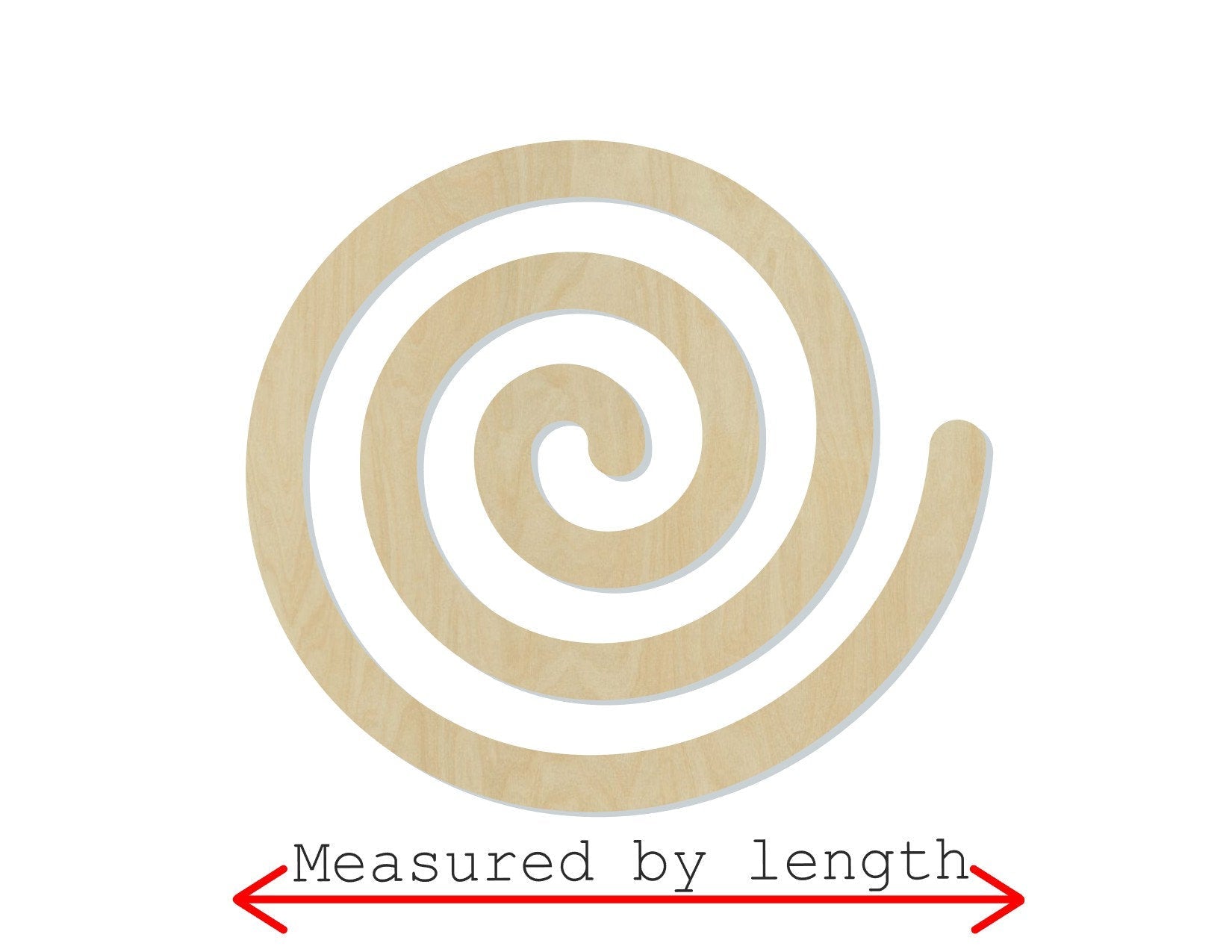 Spiral wood shape wood cutouts DIY paint kit #2043 - Multiple Sizes Available - Unfinished Wood Cutout Shapes