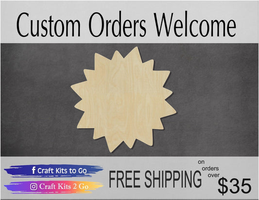 Pow blank pow outline pow cutout #1085 - Multiple Sizes Available - Unfinished Wood Cutout Shapes