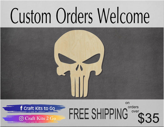 Punisher Blank, Punisher outline punisher cutout #1086 - Multiple Sizes Available - Unfinished Wood Cutout Shapes
