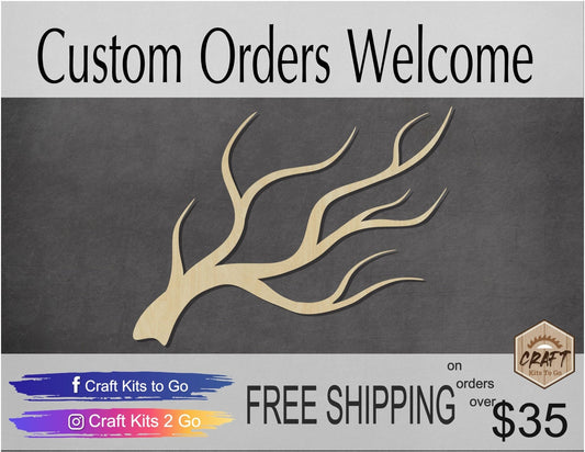 Tree Branch Wood Cutouts blank paint kit DIY color #2119 - Multiple Sizes Available - Unfinished Cutout Shapes