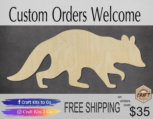 Raccoon wood shape wood cutouts animal cutouts DIY Paint kit #1904 - Multiple Sizes Available - Unfinished Wood Cutout Shapes