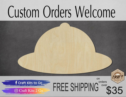 Safari Hat wood shape wood cutouts Africa DIY Paint kit #1946 - Multiple Sizes Available - Unfinished Wood Cutout Shapes