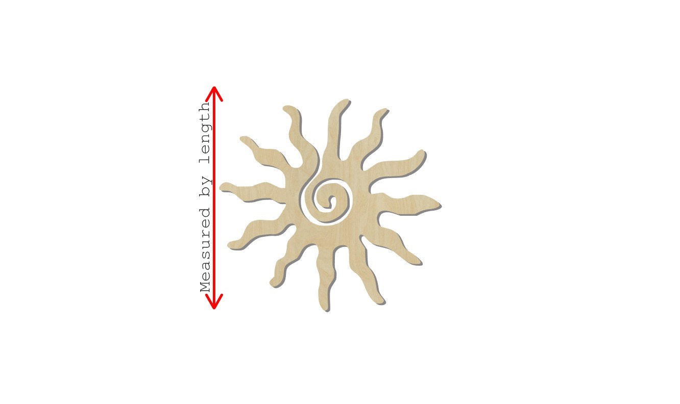 Kokopelli Sun wood shape wood cutouts #2302 - Multiple Sizes Available - Unfinished Wood Cutout Shapes