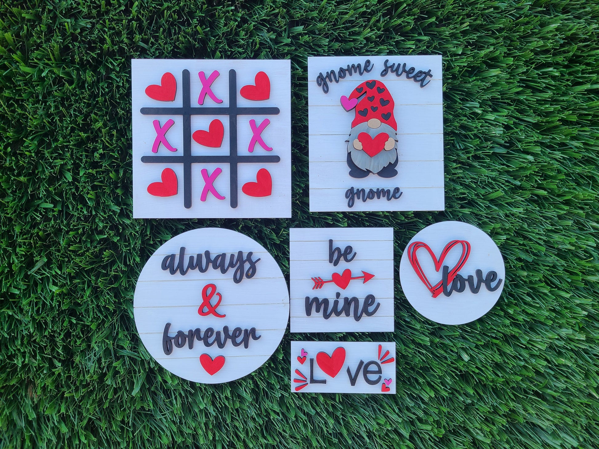 Always & Forever Valentine DIY Paint kit #2496 - Multiple Sizes Available - Unfinished Wood Cutout Shapes
