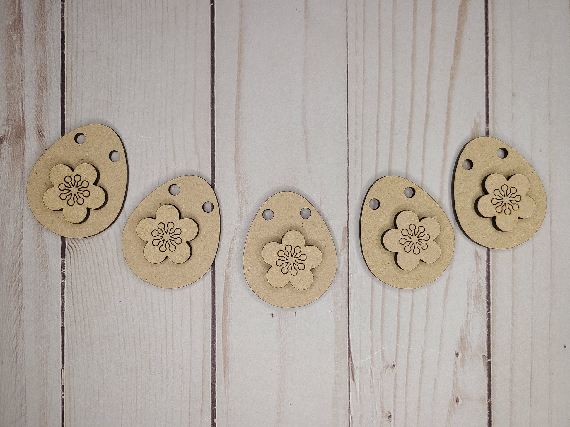 Easter Egg Bunting Banner Craft Kit for adults #2761 - Multiple Sizes Available - Unfinished Wood Cutout Shapes
