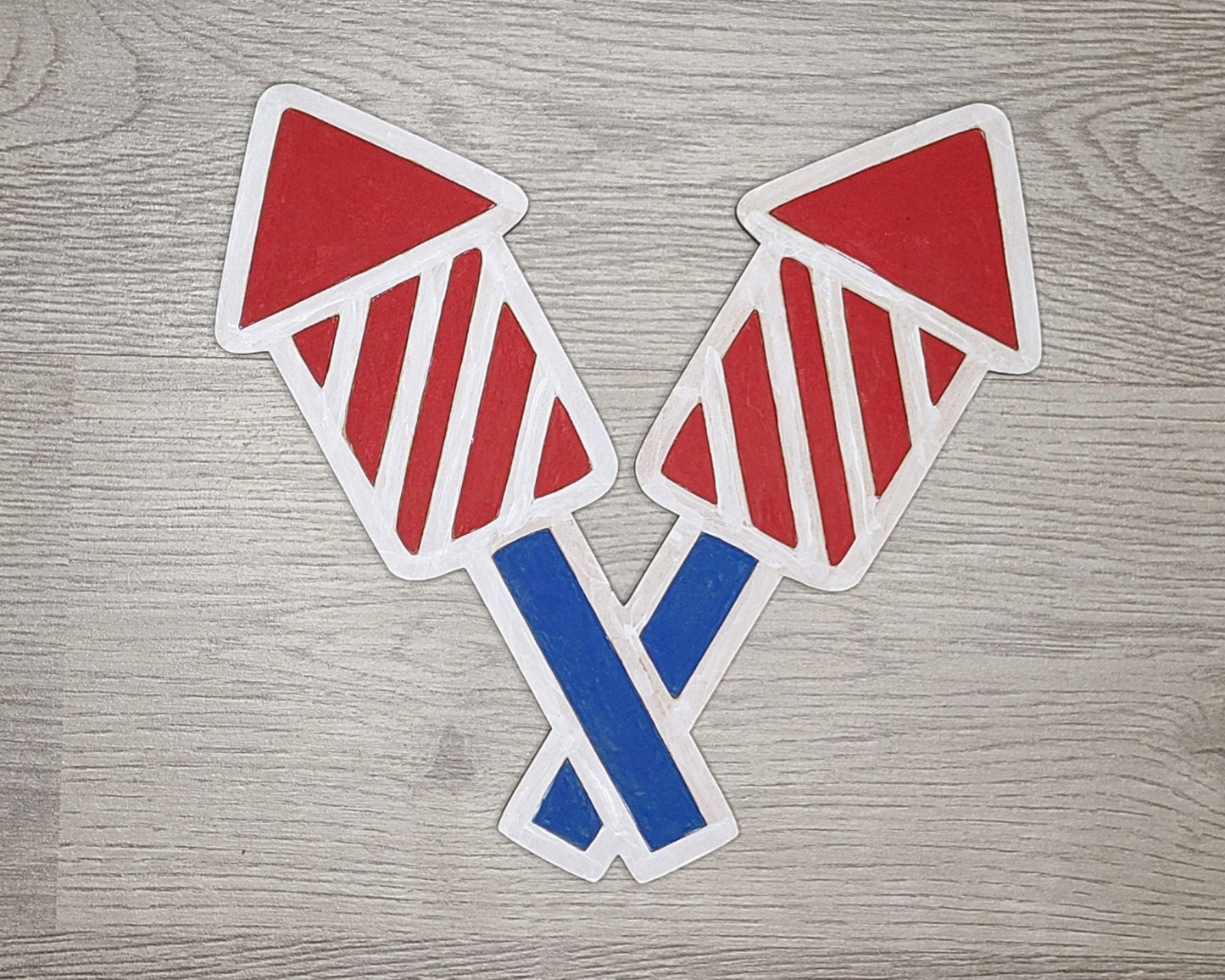 Fireworks Fireworks 4th of July Independence Day Kit DIY Paint kit #2265 - Multiple Sizes Available - Unfinished Wood Cutout Shapes