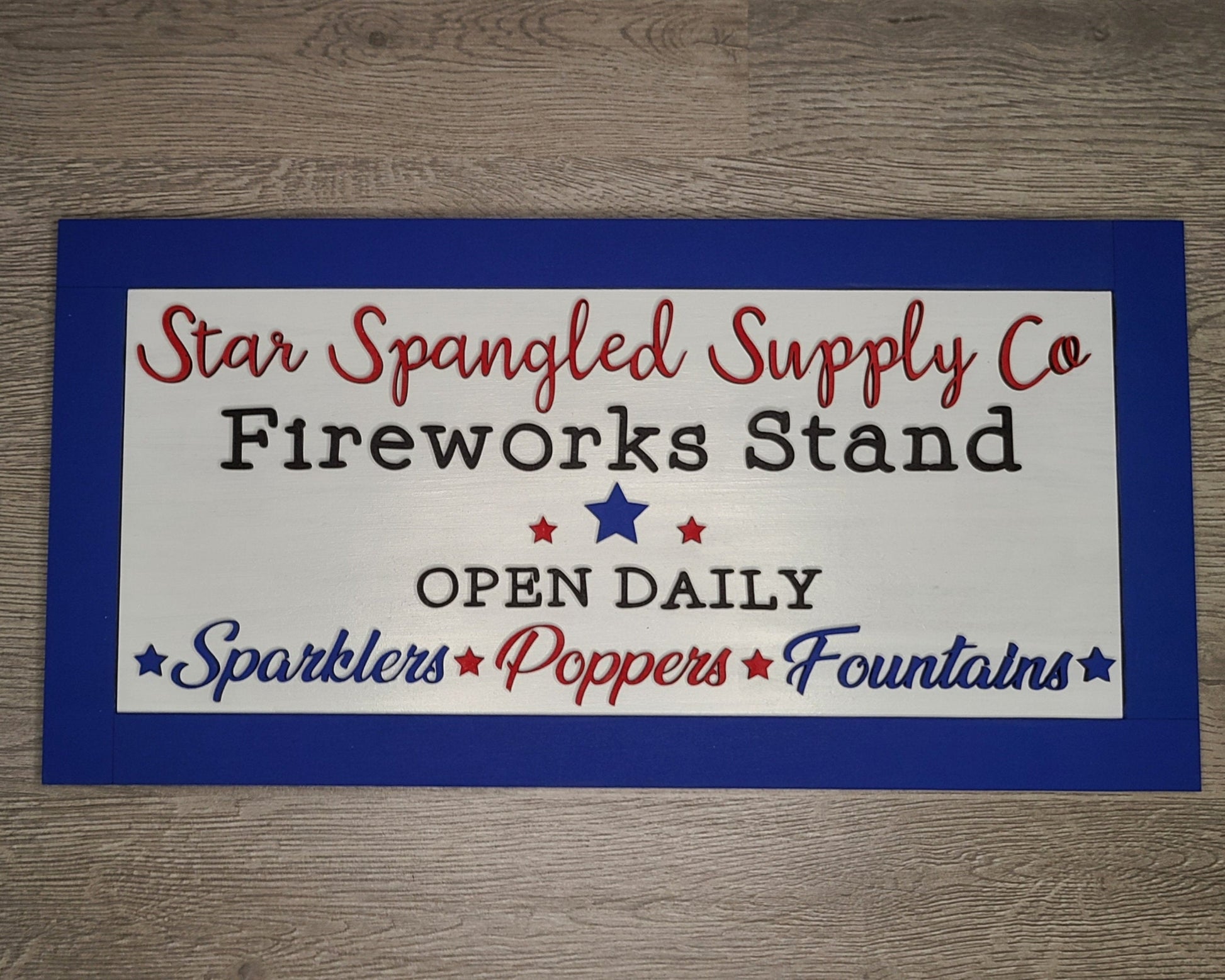 Star Spangle Fireworks 4th of July Craft Kit Paint Kit Party Paint Kit #2648 - Multiple Sizes Available - Unfinished Wood Cutout Shapes