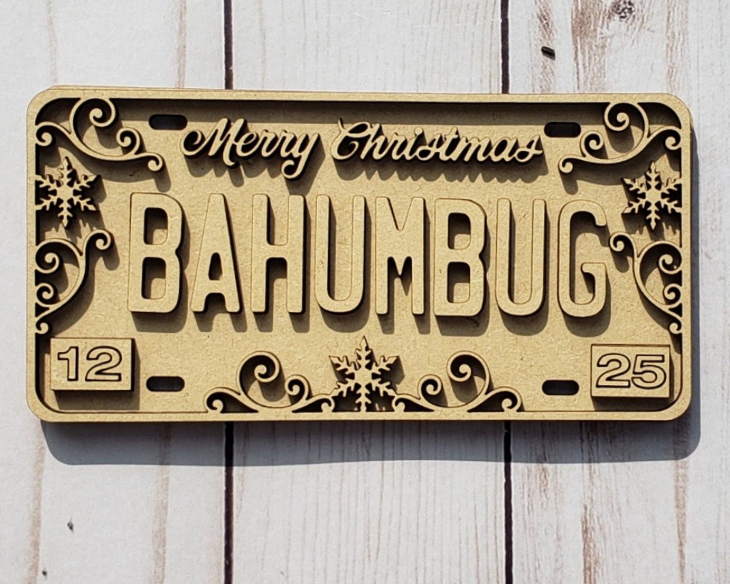 Christmas License Plate Candy Cane Christmas Craft DIY Paint kit #2315 - Multiple Sizes Available - Unfinished Wood Cutout Shapes