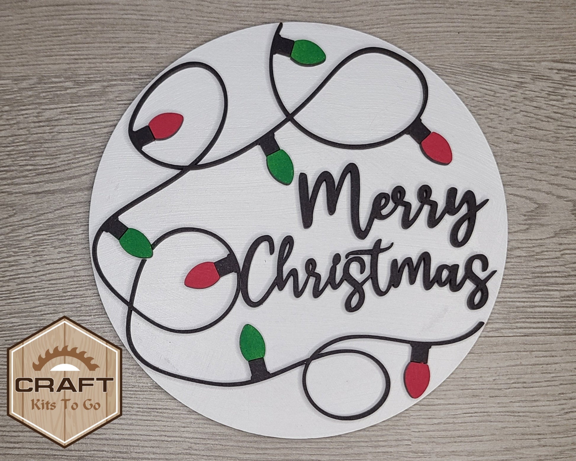 Merry Christmas Decor DIY Paint kit #3080 - Multiple Sizes Available - Unfinished Wood Cutout Shapes
